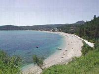 Valtos beach, Parga as seen when going down from the castle of Parga